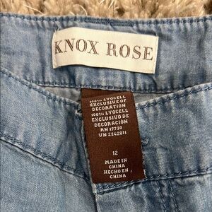 Knox Rose Light Blue Denim Skirt